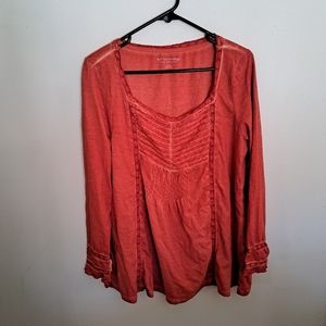 Soft Surrounding Burnt Orange Long Sleeve Top